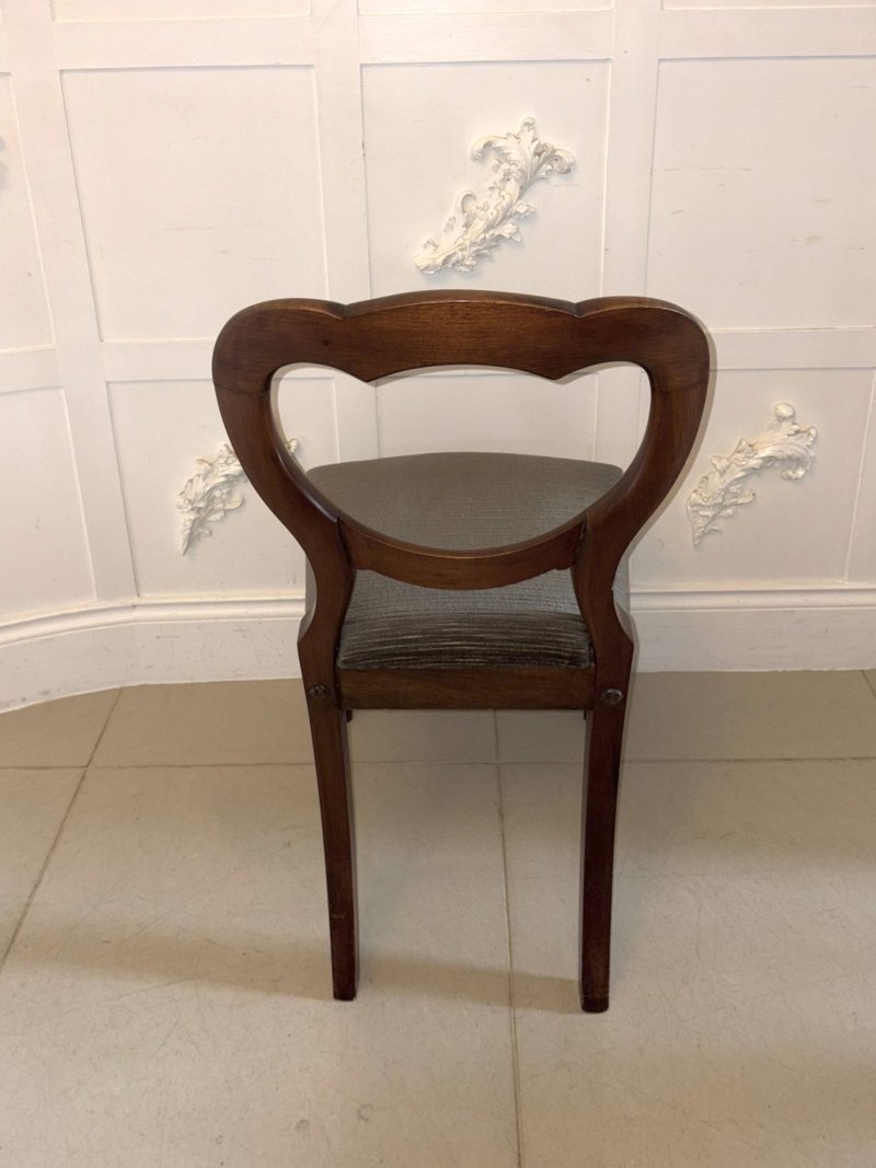 Antique Victorian Mahogany Balloon Back Dining Chairs – Set of Four - Image 5